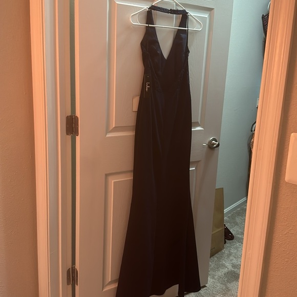 Gorgeous Navy Blue Lulus Gown - Picture 4 of 7